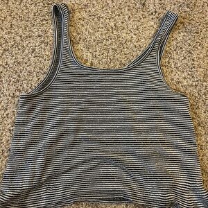 Striped Black and White Women's Tank Top